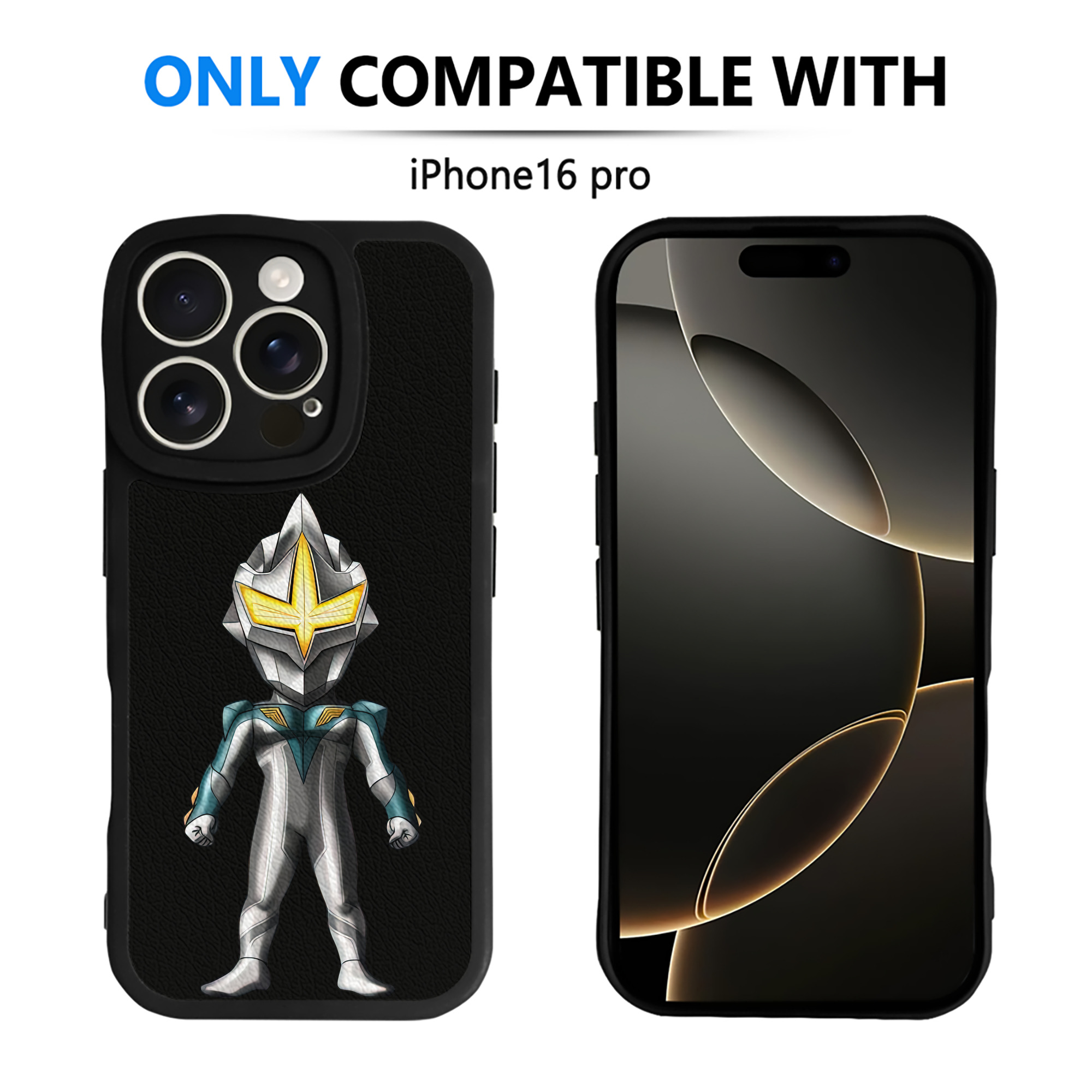 （画像用） ウルトラマン Ultraman 【iPhone 16シリーズ対応】シリコンスマホケース（レザー調） 材質：シリコン